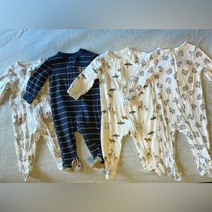 6 month baby sleep and play onesies